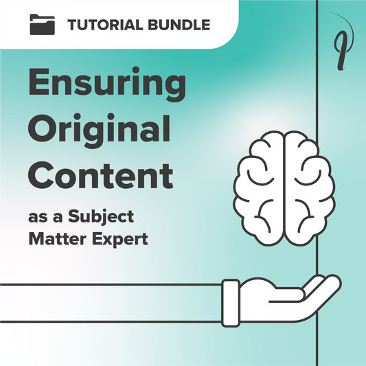 Ensuring Original Content as a Subject Matter Expert